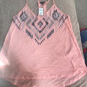 Pink express tank Top with detail